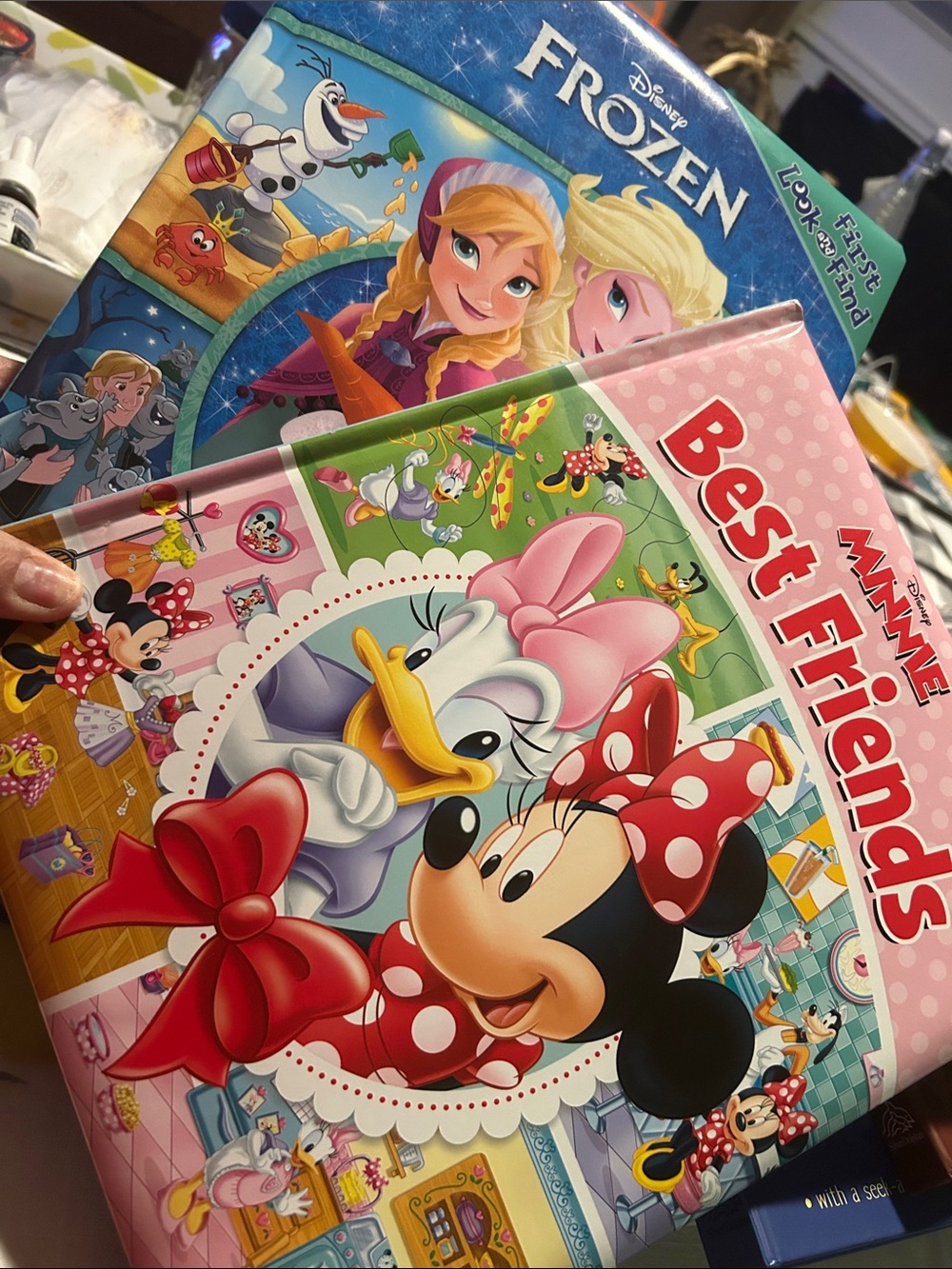 Disney Minnie Best Friends Activity Book plus 
Disney FROZEN Board Book-Toddlers